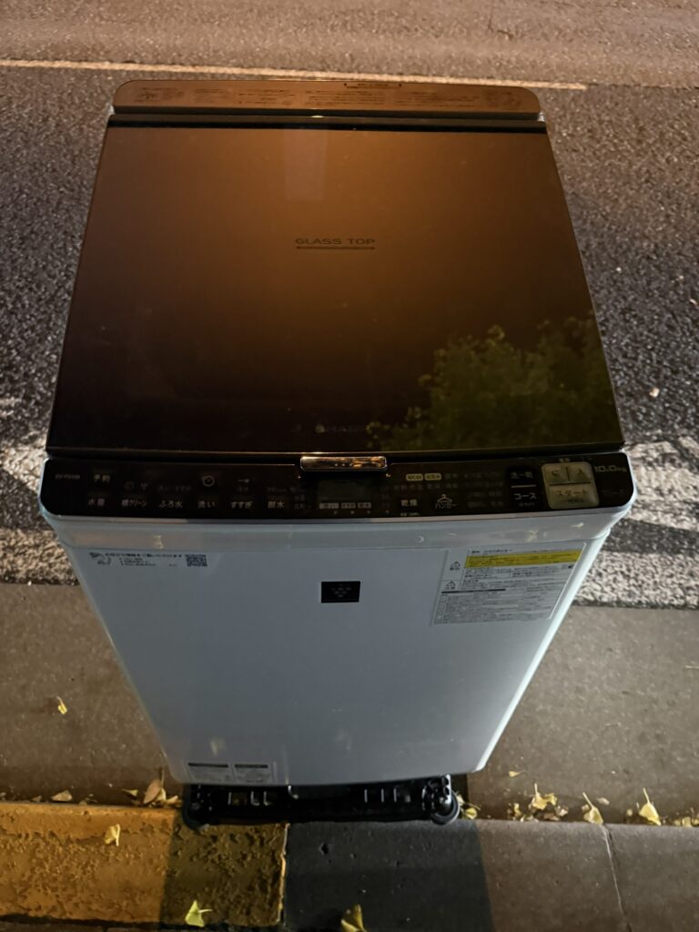 【川口市 出張買取】SHARP 10.0kg洗濯機 ES-PX10B-T 2018年製を0円で引き取りしました（夜間対応）