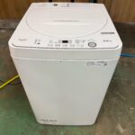 【埼玉県蕨市】SHARP 全自動洗濯機 ES-GE5G-W（2023年製・5.5kg）を出張買取しました｜正面の削れありでも買取が実現
