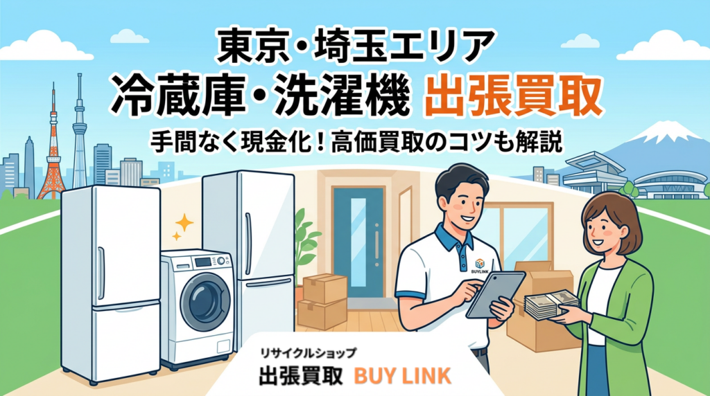 【東京/埼玉】冷蔵庫・洗濯機を高価買取！家電出張買取ならお任せ！