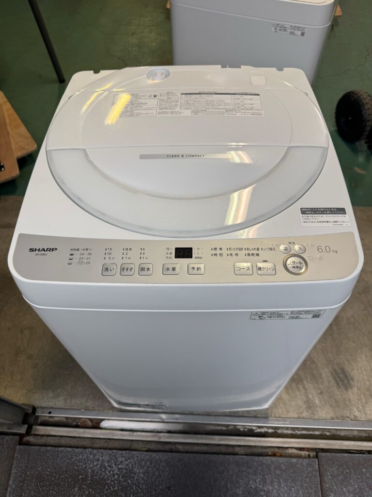 東京都中野区でSHARP洗濯機（ES-GE6J-S・2025年製・6.0kg）を出張買取しました